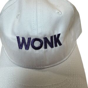 Quorum Wonk Hat White Adjustable‎ Baseball Cap Port & Company 100% Cotton